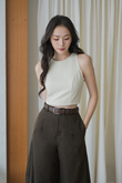 MICHAEL BARREL MID WAIST PANTS (BROWN1) MICHAEL BARREL MID WAIST PANTS (BROWN1)