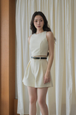 GLADYS ROUND NECK CROP TOP (CREAM YELLOW)