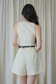 GLADYS ROUND NECK CROP TOP (CREAM YELLOW)