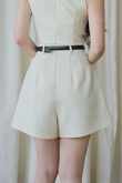 ELLINGTON HIGH WAISTED SHORTS (CREAM YELLOW) ELLINGTON HIGH WAISTED SHORTS (CREAM YELLOW)