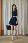 GLADYS ROUND NECK CROP TOP (BLUE1)