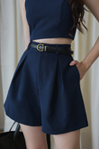 ELLINGTON HIGH WAISTED SHORTS (BLUE) ELLINGTON HIGH WAISTED SHORTS (BLUE)