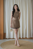 GLADYS ROUND NECK CROP TOP (BROWN) GLADYS ROUND NECK CROP TOP (BROWN)