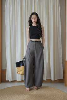 GLADYS ROUND NECK CROP TOP (BLACK1)
