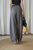 MICHAEL BARREL MID WAIST PANTS (GREY)