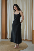 BRITNEY CAMISOLE DRESS (BLACK) 