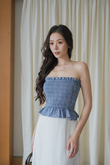 YENNY ELASTIC MULTI-WAY TOP (LIGHT BLUE)