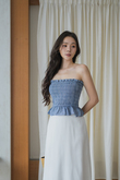 YENNY ELASTIC MULTI-WAY TOP (LIGHT BLUE)