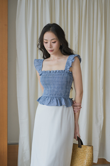 YENNY ELASTIC MULTI-WAY TOP (LIGHT BLUE)