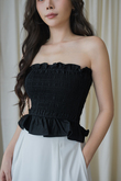 YENNY ELASTIC MULTI-WAY TOP (BLACK)