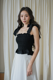 YENNY ELASTIC MULTI-WAY TOP (BLACK)