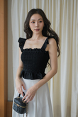 YENNY ELASTIC MULTI-WAY TOP (BLACK)