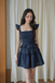 ONA HIGH WAISTED TIERED SKORT (DARK BLUE)