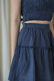 ONA HIGH WAISTED TIERED SKORT (DARK BLUE)