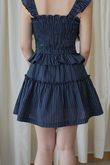 ONA HIGH WAISTED TIERED SKORT (DARK BLUE)