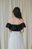 LANNY OFF SHOULDER CROP TOP (BLACK)