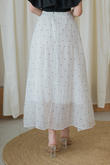 ANAEL ELASTIC TIERED SKIRT (POLKA DOTS)