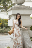 *BACKORDER*ORIANA SWEETHEART MAXI DRESS (BROWN FLORAL) 