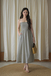 ROMINA ELASTIC MIDAXI DRESS (WHITE CHECKERED) 