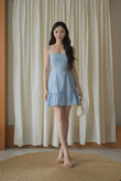 HAERIN RUFFLES MINI DRESS (BABY BLUE) 