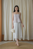 FLOSSY CAMI LACE TOP (PINK CHECKERED)