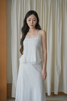 FLOSSY CAMI LACE TOP (WHITE)