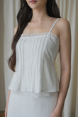 FLOSSY CAMI LACE TOP (WHITE)