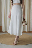 ESMERALDA HIGH WAISTED SKIRT (WHITE) ESMERALDA HIGH WAISTED SKIRT (WHITE)
