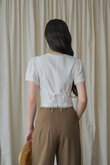 EMELY V NECK LACE TOP (WHITE) EMELY V NECK LACE TOP (WHITE)