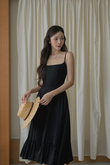 HANNE CAMI RUFFLES DRESS (BLACK) HANNE CAMI RUFFLES DRESS (BLACK)