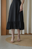 HANNE CAMI RUFFLES DRESS (BLACK) HANNE CAMI RUFFLES DRESS (BLACK)