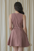 WAYTT ROUND NECK MINI DRESS (PINK) 