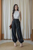 LILY HIGH WAISTED LANTERN PANTS (BLACK) LILY HIGH WAISTED LANTERN PANTS (BLACK)