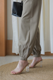LILY HIGH WAISTED LANTERN PANTS (BROWN)