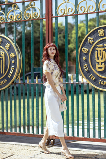 EMORI CHEONGSAM TOP (YELLOW FLORAL)
