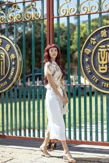 EMORI CHEONGSAM TOP (YELLOW FLORAL)