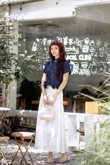 EMORI CHEONGSAM TOP (BLUE)