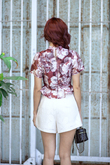 EMORI CHEONGSAM TOP (RED FLORAL)