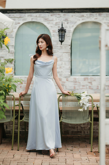 OLVA SELF TIE MAXI DRESS (BLUE)