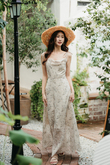 OLVA SELF TIE MAXI DRESS (FLORAL) OLVA SELF TIE MAXI DRESS (FLORAL)
