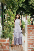 GRACIELA TIERED MAXI DRESS (GREY) GRACIELA TIERED MAXI DRESS (GREY)