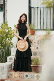 GRACIELA TIERED MAXI DRESS (BLACK)