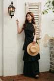 GRACIELA TIERED MAXI DRESS (BLACK)