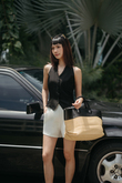 ADRIAN HIGH WAISTED SHORTS (WHITE) ADRIAN HIGH WAISTED SHORTS (WHITE)