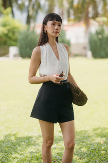 ADRIAN HIGH WAISTED SHORTS (BLUE)