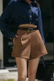 ADRIAN HIGH WAISTED SHORTS (BROWN) ADRIAN HIGH WAISTED SHORTS (BROWN)