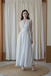 BRYNN V-NECK DRESS (WHITE STRIPE) 
