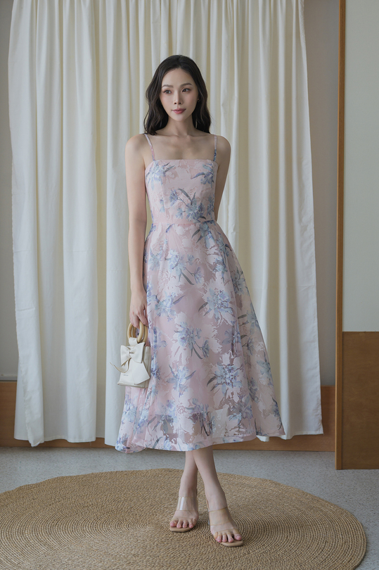 RANNY CAMI MIDI DRESS (PINK) 