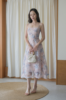 RANNY CAMI MIDI DRESS (PINK) 