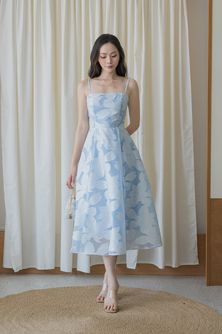 RANNY CAMI MIDI DRESS (BLUE FLORAL) 